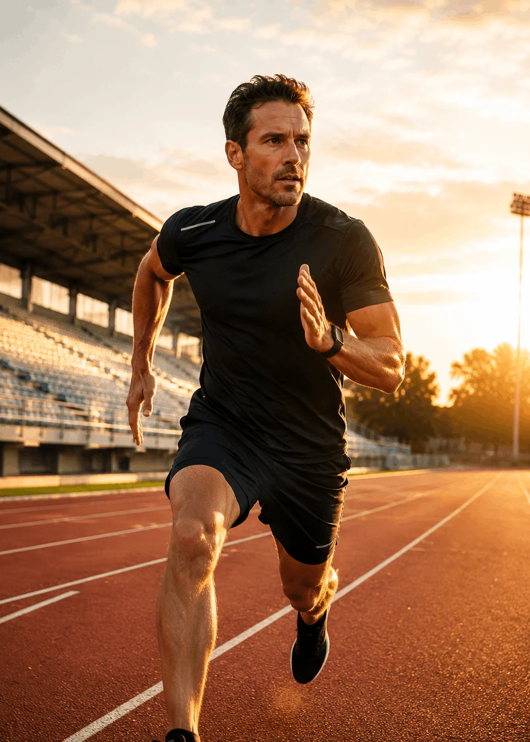 Athlete in training apparel, ready for a workout
